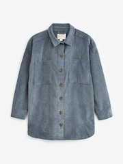 Blue Corduroy Lightweight Shacket - Image 5 of 6