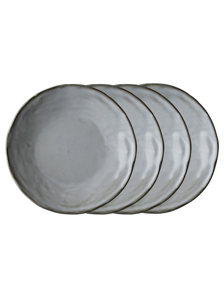 Dutch Rose Grey Set of 4 Dinner Plates Set of 4 Side Plates - Image 2 of 2