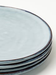 Dutch Rose Set of 4 Light Blue Organic Dinner Plates 26.5cm - Image 2 of 4