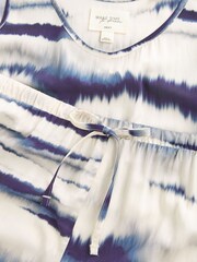 Navy/White Tie Dye Viscose Vest Short Pyjamas Set - Image 5 of 11