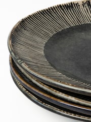 Dutch Rose Dark Green Set of 4 Dinner Plates Set of 4 Dinner Plates - Image 2 of 4