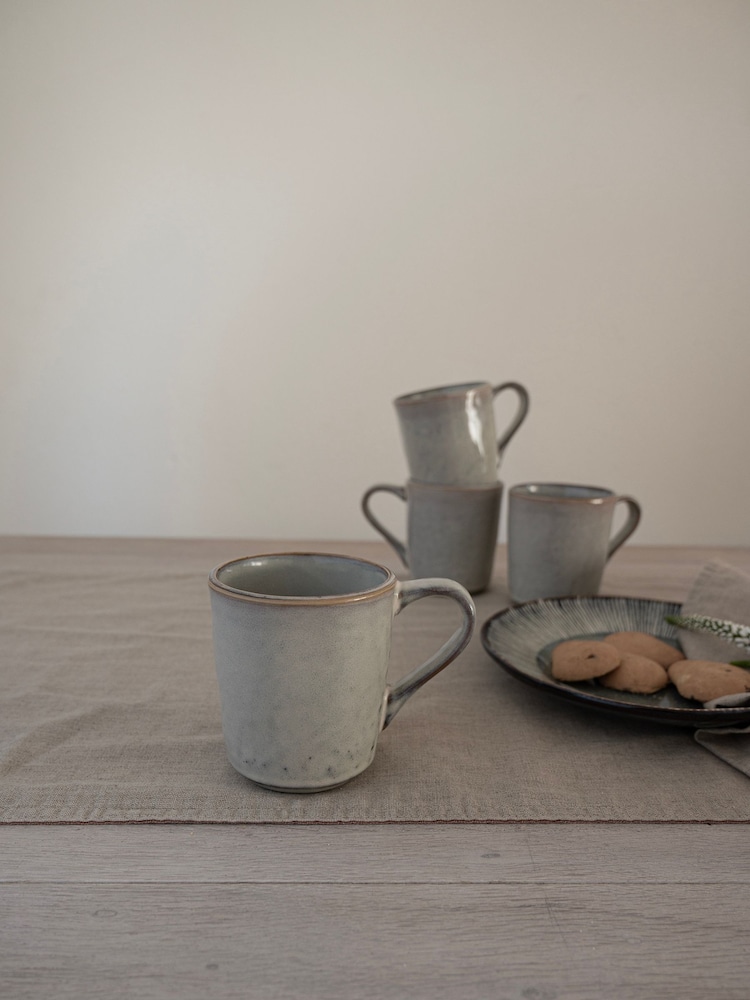 Dutch Rose Set of 4 Cream Mugs - Image 1 of 4 Dutch Rose Set of 4 Cream Mugs - Image 1 of 4