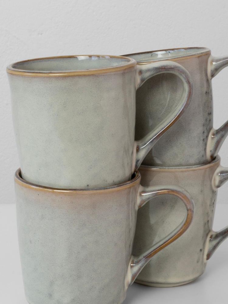 Dutch Rose Set of 4 Cream Mugs - Image 2 of 4
