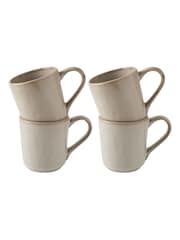 Dutch Rose Set of 4 Cream Mugs - Image 3 of 4