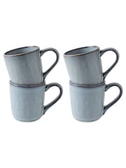 Dutch Rose Set of 4 Blue Mugs - Image 3 of 4