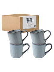Dutch Rose Set of 4 Blue Mugs - Image 4 of 4