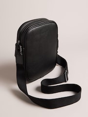 Ted Baker Black Waydon House Check PU Flight Bag - Image 2 of 5