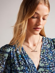 Ted Baker Blue Rohzan Tiered Swing Mini Dress - Image 4 of 5