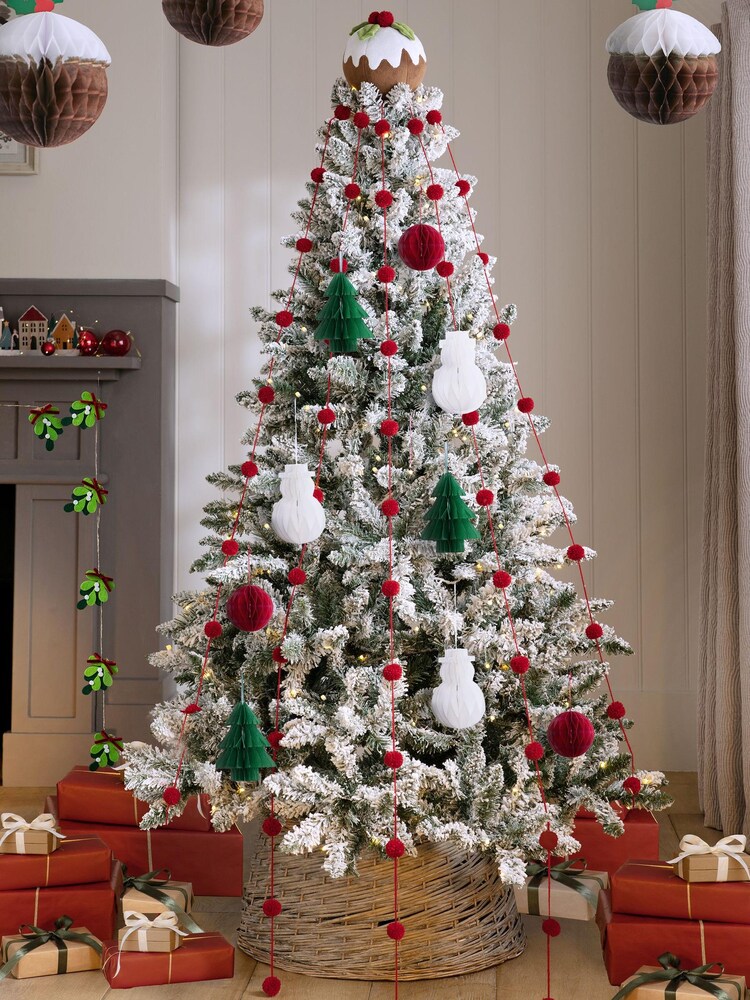 10 Pack Red/Green Paper Christmas Baubles - Image 3 of 3