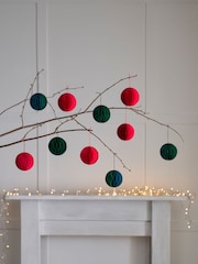 Christbaumkugeln aus Papier im 10er-Pack - Bild 1 von 7