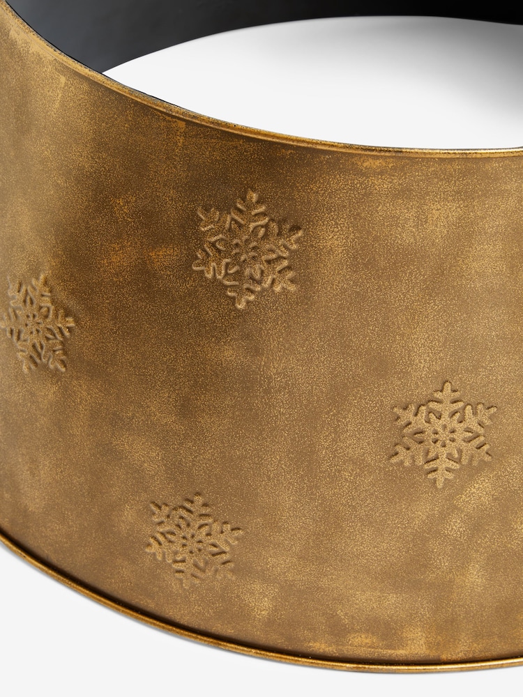 Gold Metal Christmas Tree Skirt - Image 2 of 4