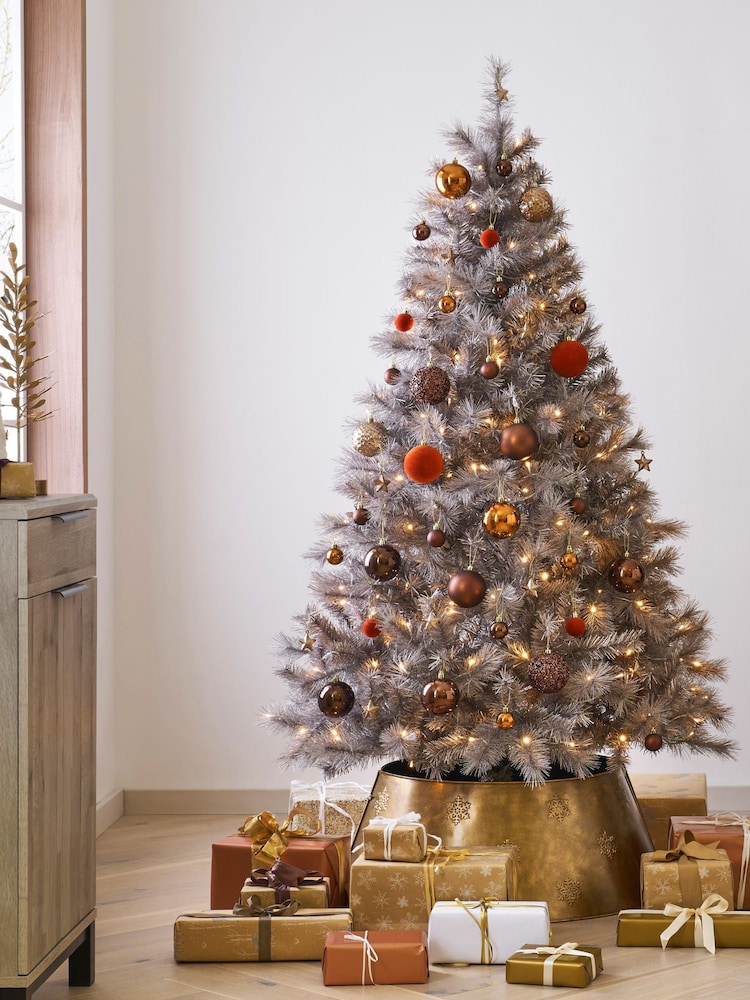 Gold Metal Christmas Tree Skirt - Image 4 of 4
