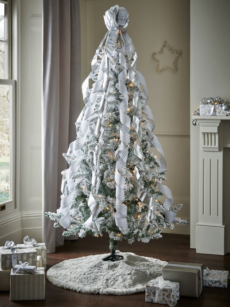 Silver Bow Christmas Tree Topper - Image 1 of 4