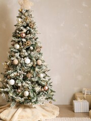 Natural Faux Fur Star Christmas Tree Topper - Image 4 of 4