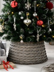 Natural Wicker Christmas Tree Skirt - Image 1 of 3