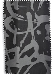 Black Splatter Eyelet Blackout/Thermal Curtains - Image 4 of 4