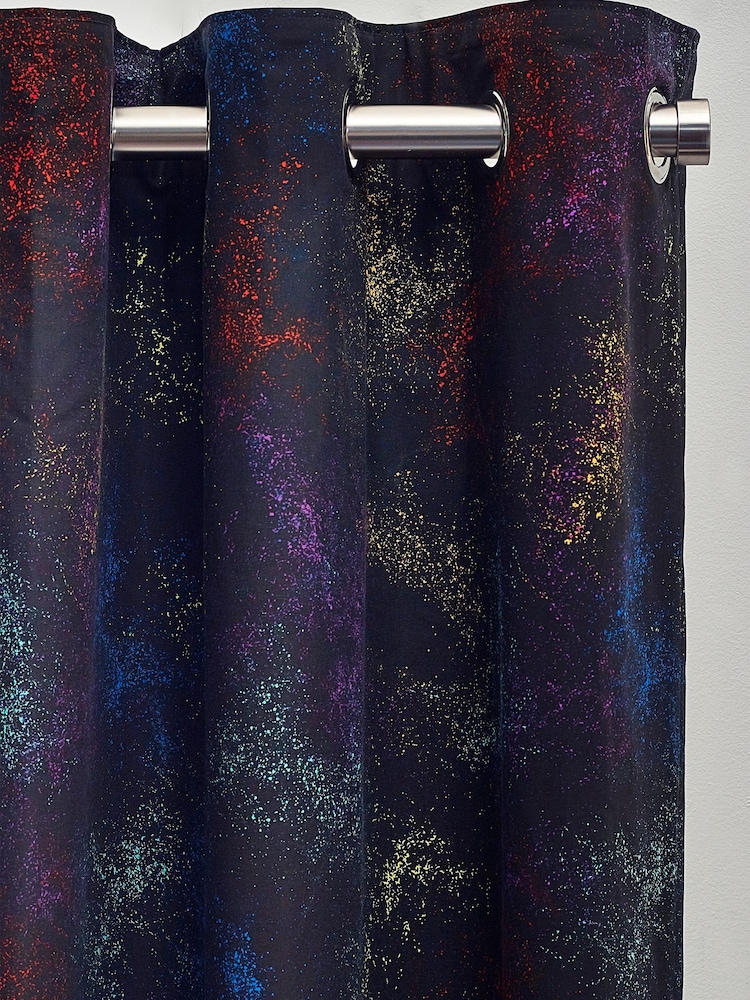 Multi Splatter Eyelet Blackout/Thermal Curtains - Image 2 of 4