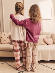 Pink/Cream Woven Check Pyjamas 2 Packs (3-16yrs) - Image 2 of 5