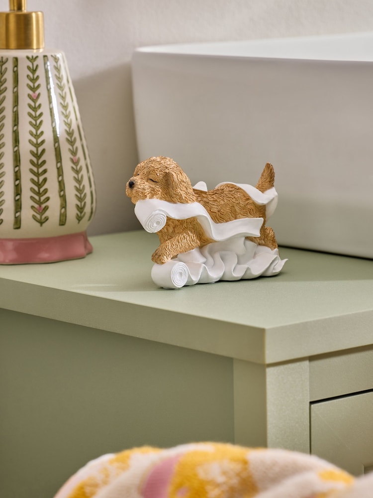 Cockapoo Toilet Roll Bathroom Ornament - រូបភាព 1 នៃ 3