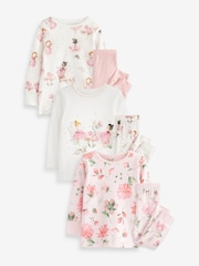 Rosa/Ecru/Fee - Kuscheliger Langarm-Pyjama mit Print im 3er-Pack (9M.–8J.) - Bild 4 von 8