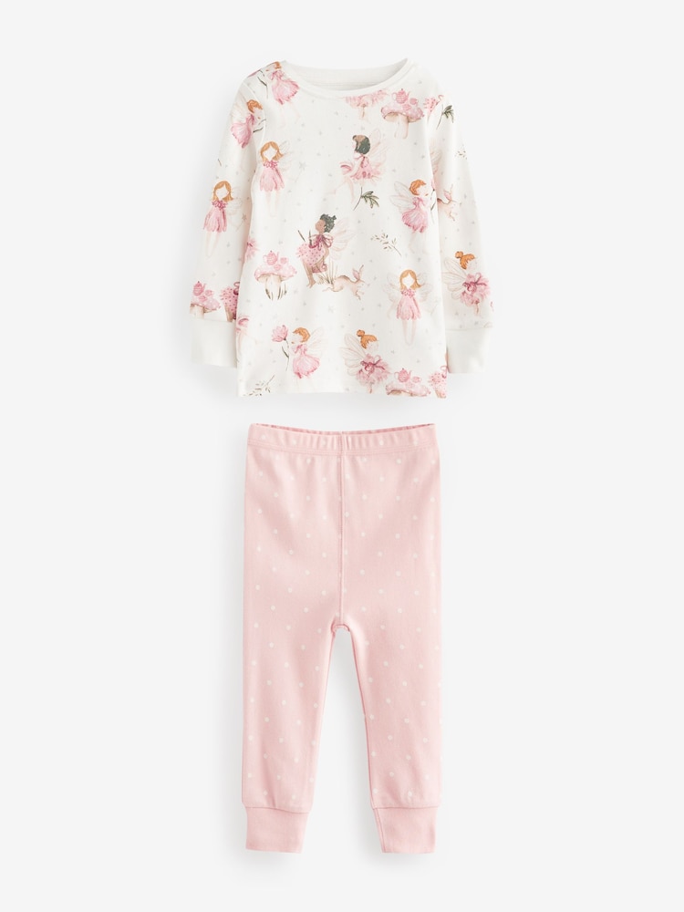 Rosa/Ecru/Fee - Kuscheliger Langarm-Pyjama mit Print im 3er-Pack (9M.–8J.) - Bild 8 von 8