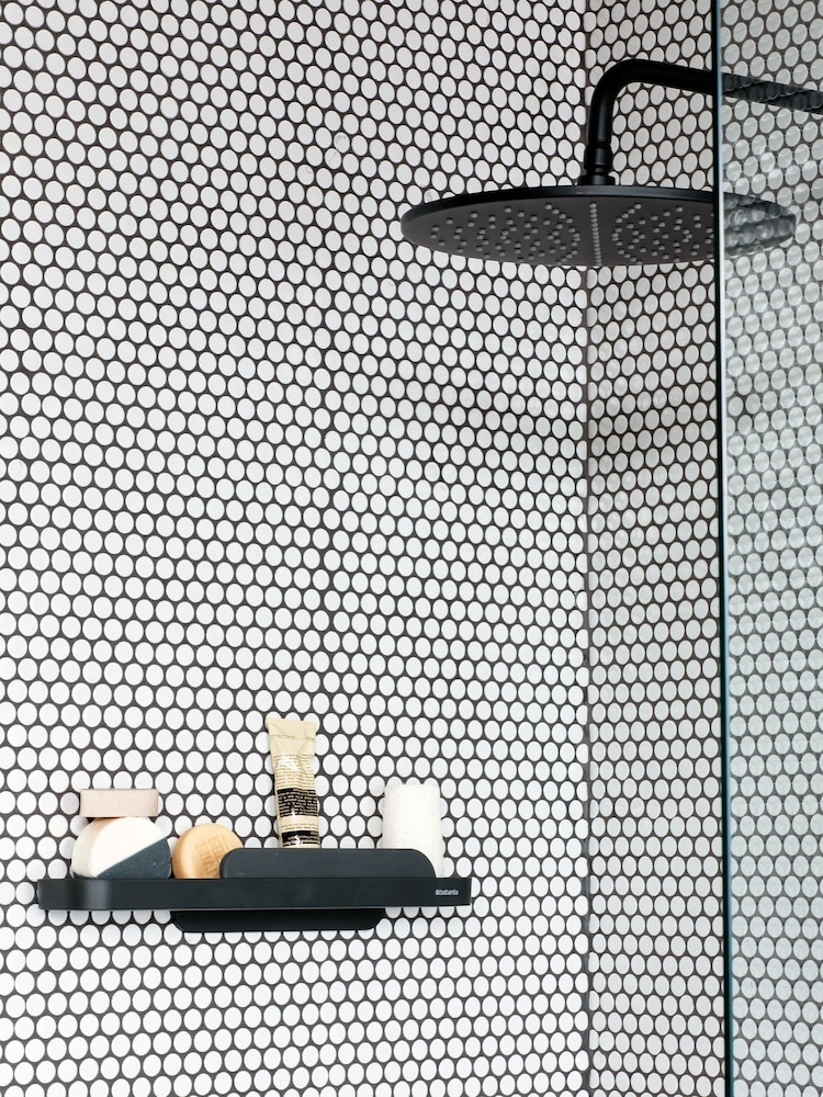 Brabantia Grey Mindset Shower Shelf with Squeegee Dark Grey - Image 1 of 4