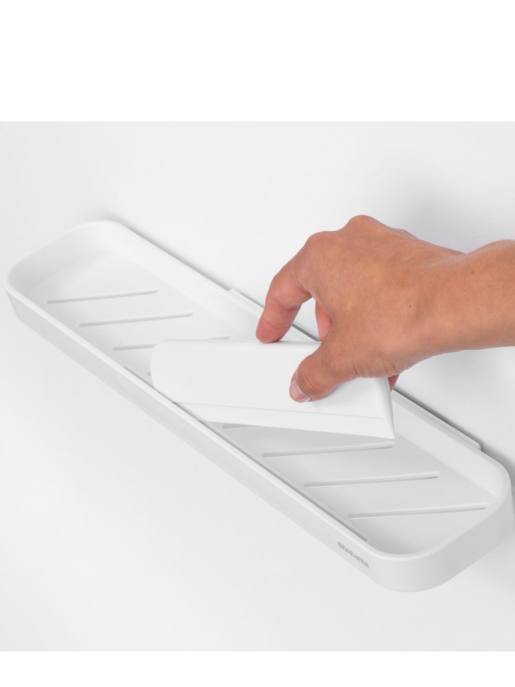 Brabantia White Mindset Shower Shelf with Squeegee - Image 2 of 4