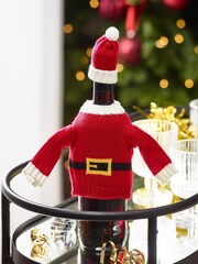 Red Christmas Santa Bottle Warmer Set - Image 1 of 3