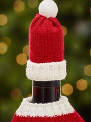 Red Christmas Santa Bottle Warmer Set - Image 2 of 3