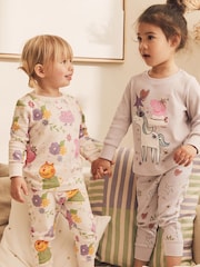 Peppa Pig Lilac Purple/White 2 Pack License Snuggle Pyjamas (9mths-8yrs) - Image 1 of 9