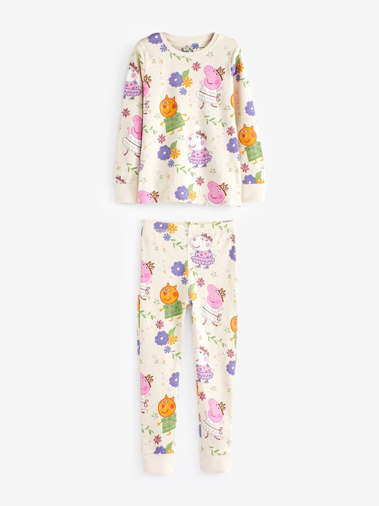 Peppa Pig lilas violet/blanc - Lot de 2 pyjamas Se blottir sous licence (9mois à8ans) - Image 6 of 9