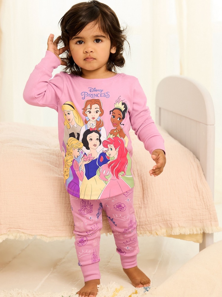 Purple 100% Cotton Disney Princesses Snuggle Pyjamas (9mths-8yrs) - Image 1 of 7