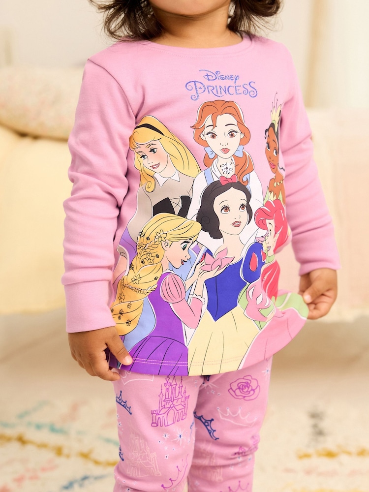 Purple 100% Cotton Disney Princesses Snuggle Pyjamas (9mths-8yrs) - Image 2 of 7