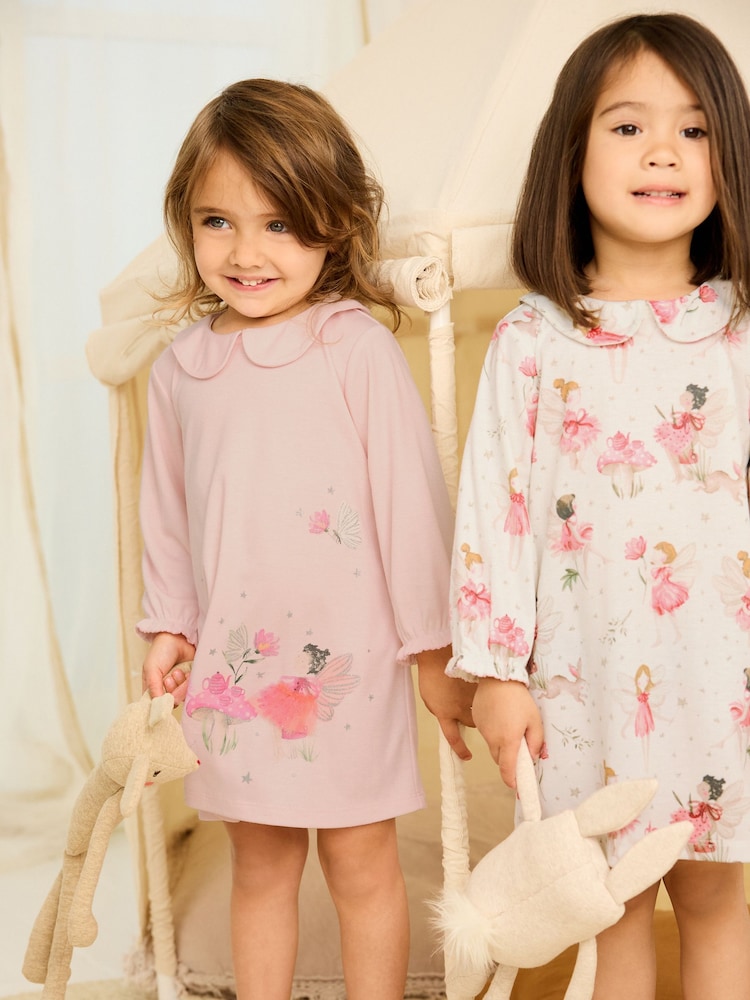 Pink/Cream Fairy Nighties 2 Pack (2-12yrs) - Image 2 of 6