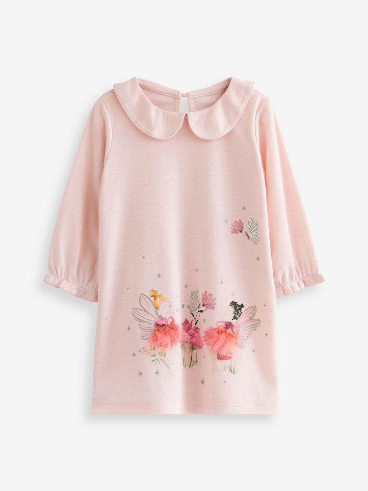 Rose/crème motif féérique - Lot de 2 chemises de nuit (2-12 ans) - Image 5 of 6