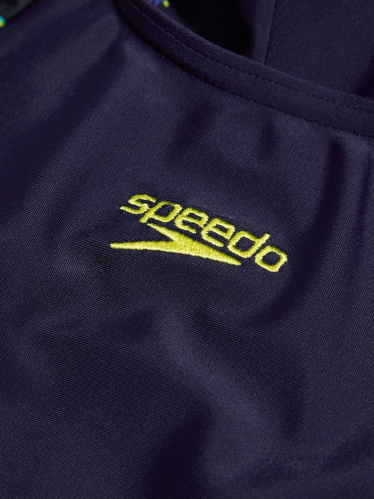 Speedo Print Panel Girls Legsuit Swimsuit - صورة 4 من 4 Speedo Print Panel Girls Legsuit Swimsuit - صورة 4 من 4