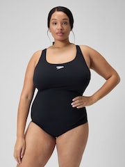 Speedo Black Plus Size Womens Endurance+ Medalist Swimsuit - Image 1 of 7