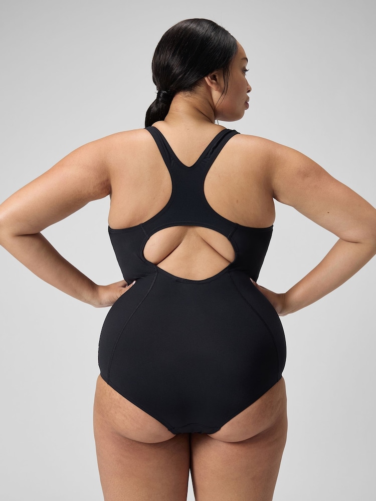 Speedo Black Plus Size Womens Endurance+ Medalist Swimsuit - Image 2 of 7