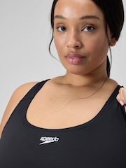 Speedo Black Plus Size Womens Endurance+ Medalist Swimsuit - Image 4 of 7