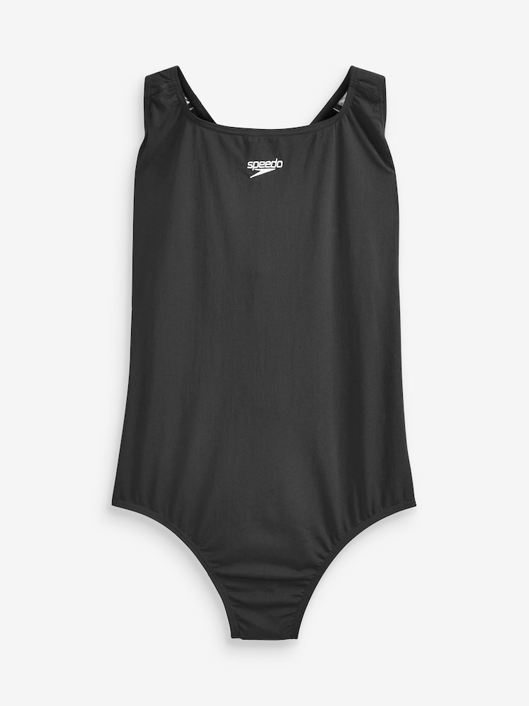 Speedo Black Plus Size Womens Endurance+ Medalist Swimsuit - Image 7 of 7
