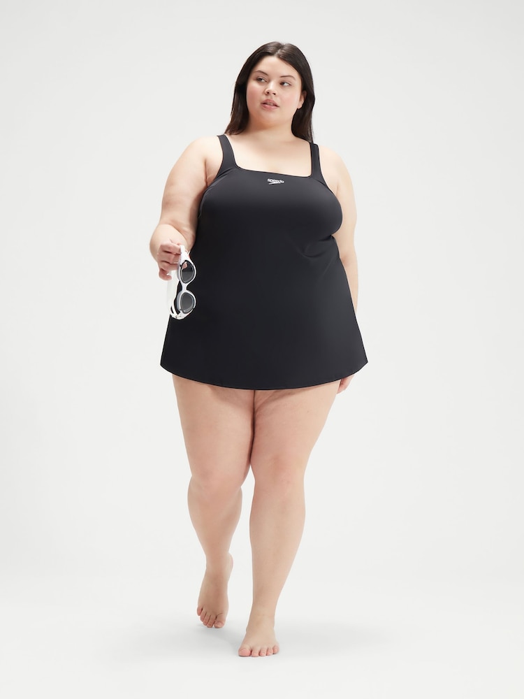 Buy Speedo Black Plus Size Womens Swim Dress from Next USA
