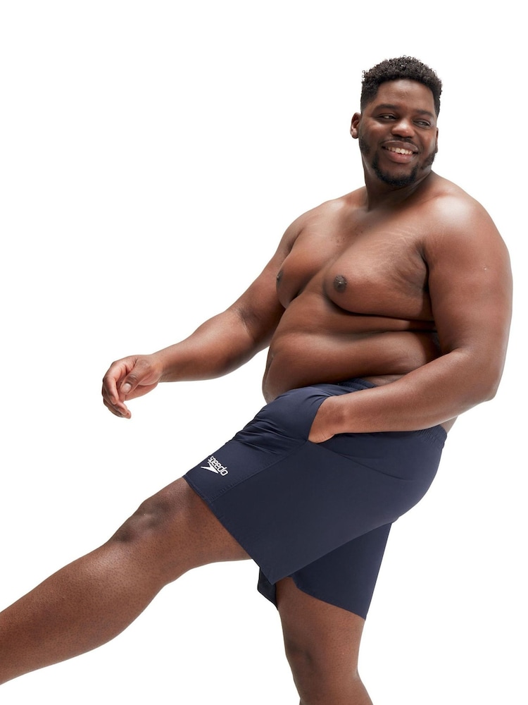 Speedo Navy Plus Size Mens Essential 16" Watershorts - Image 4 of 8
