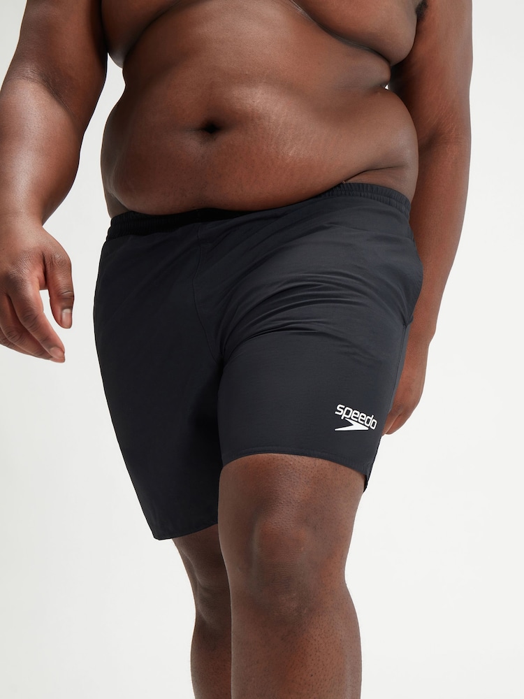 Speedo Black Plus Size Mens Essential 16" Watershorts - Image 5 of 6