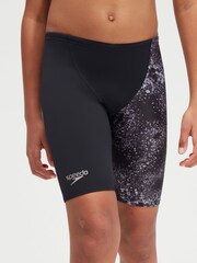 Speedo Boys Placement V Cut Digital Jammer Black Shorts - Image 6 of 8
