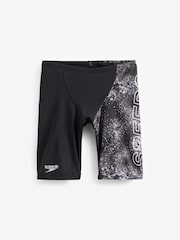 Speedo Boys Placement V Cut Digital Jammer Black Shorts - Image 7 of 8