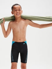 Speedo Black Boys HyperBoom Logo Splice Jammer Shorts - Image 3 of 10