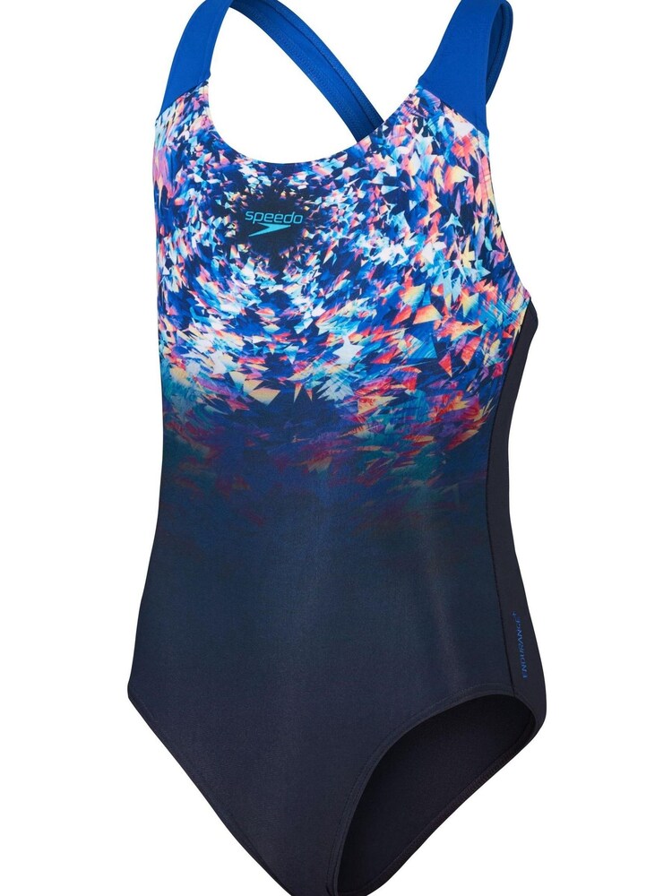 Speedo Blue Digital Placement Splashback Swimsuit - Image 6 of 8