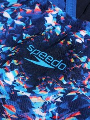 Speedo Blue Digital Placement Splashback Swimsuit - Image 7 of 8