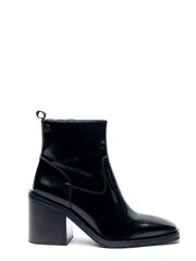 OSPREY LONDON Womens Black The Vail Leather Heeled Boots - Image 1 of 2