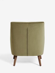 Soft Velvet Dark Sage Green Carter Armchair - Image 6 of 8